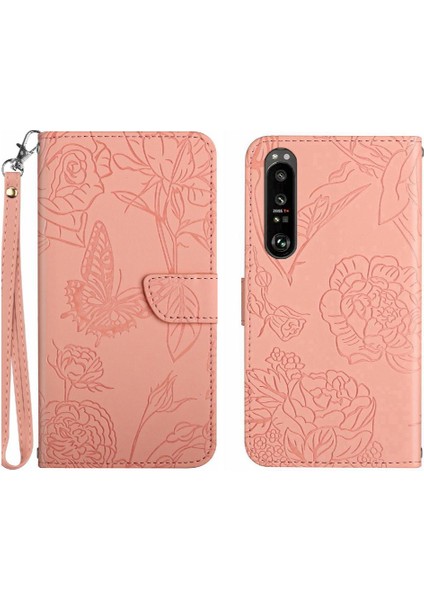 Sony Xperia 1 Vi Çiçekler ve Kelebekler Için Flip Case Pu Deri Flip (Yurt Dışından)