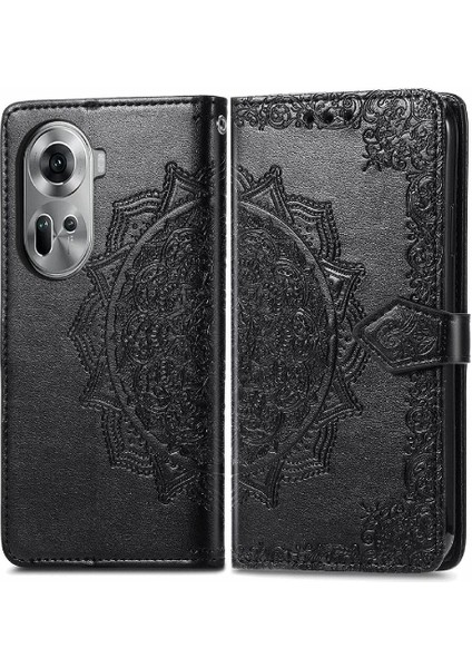 Oppo Oppo 11 5g Flip Kapak Için Flip Case Zarif Desen Deri Kılıf (Yurt Dışından)