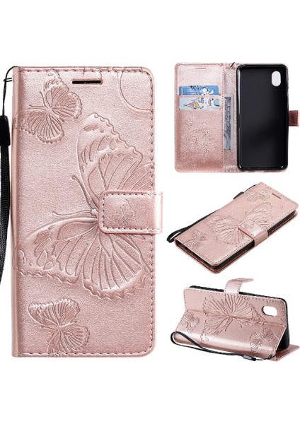 Kart Yuvası Standı ile Samsung Galaxy A01 Çekirdek Için Flip Case Pu Deri Flip (Yurt Dışından)