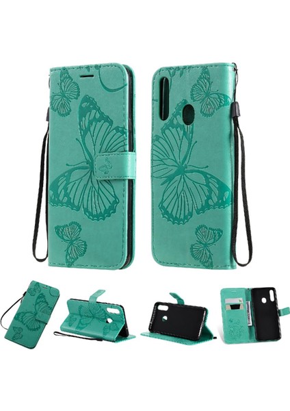 Samsung Galaxy A20S Darbeye Kapak Için Flip Case Kart Yuvası Standı ile Pu (Yurt Dışından) modelleri