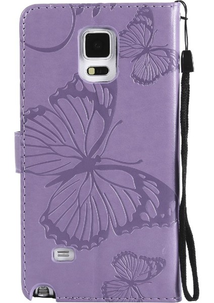 Samsung Galaxy Not 4 Için Kılıf Pu Deri Flip Kickstand Darbeye Kapak (Yurt Dışından)