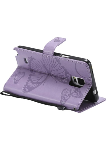 Samsung Galaxy Not 4 Için Kılıf Pu Deri Flip Kickstand Darbeye Kapak (Yurt Dışından)