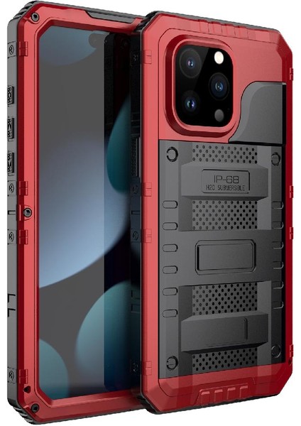 Iphone 14 Için Su Geçirmez Kılıf Pro 12FT Askeri Darbeye Dayanıklı Metal Tam (Yurt Dışından)