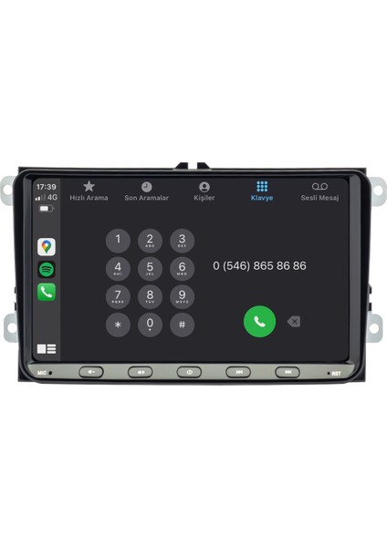 Skoda Roomster (2007-2017) Android 13 Multimedya Carplay 9 Inch 6 GB Ram / 128 GB Hafıza CRV-4580XDA