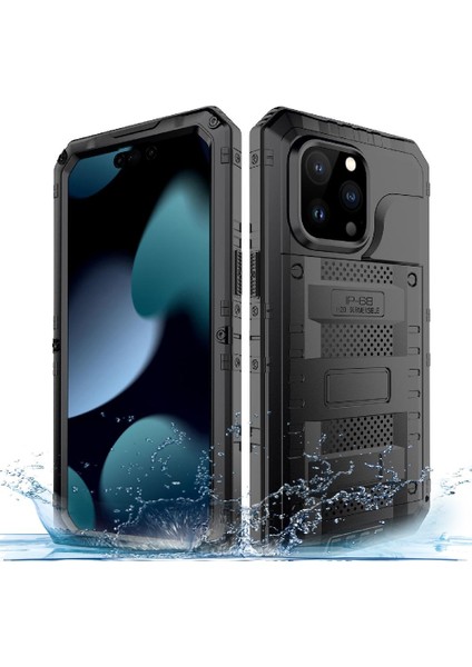Iphone 14 Için Su Geçirmez Kılıf Pro 12FT Askeri Darbeye Dayanıklı Metal Tam (Yurt Dışından)