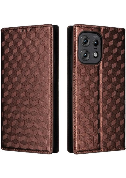 Motorola Moto Kenar 50 Pro Pu Deri 3D Desen Manyetik Kapatma (Yurt Dışından)