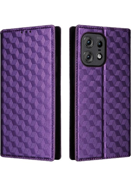 Motorola Moto Kenar 50 Pro Pu Deri 3D Desen Manyetik Kapatma (Yurt Dışından)