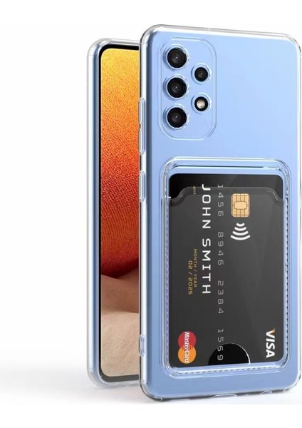 Samsung Galaxy A53 Kamera Korumalı Kartlıklı Setra Şeffaf Silikon Kılıf