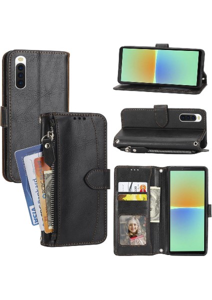 Sony Xperia 10 V Için Flip Case Manyetik Kapatma Kart Tutucu Pu Deri (Yurt Dışından)