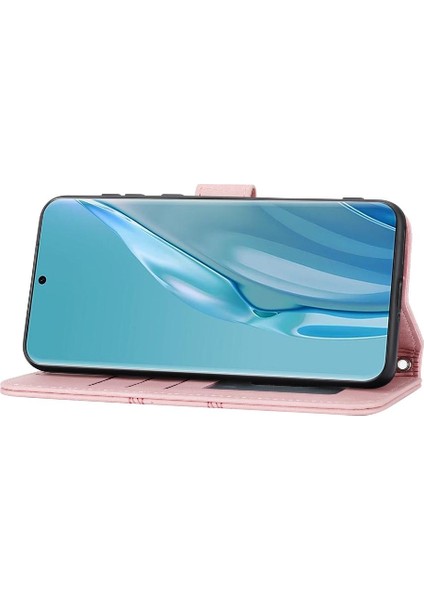 Huawei Için Flip Case P60 Pro Cüzdan Kılıf Kickstand Pu Deri Darbeye (Yurt Dışından)