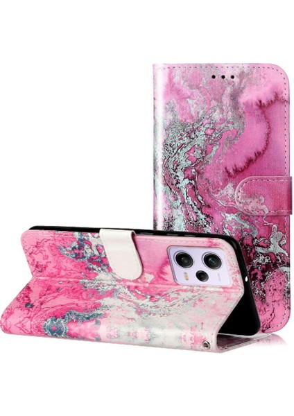 Xiaomi Redmi Not 12 Pro 5g Için Flip Case Tam Koruma Mermer Desen (Yurt Dışından)