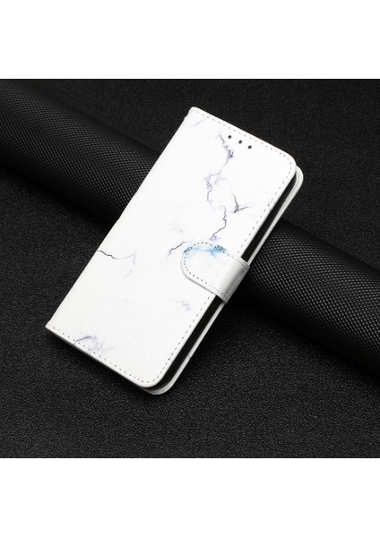 Google Piksel 7 Pro Manyetik Mermer Desen Tam Koruma Için Flip Case (Yurt Dışından)