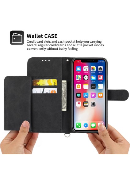 Iphone 11 Xs Max Bileklik Darbeye Dayanıklı Kabartmalı Çoklu Kart Için Flip Case (Yurt Dışından) indirimleri