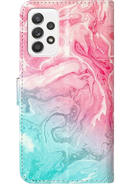 Samsung Galaxy Için Flip Case A53 5g Mermer Desen Pu Deri Cüzdan Tam (Yurt Dışından)