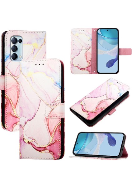 Oppo Oppo 5 Pu Deri Kickstand Cüzdan Mermer Desen Için Kılıf (Yurt Dışından) indirimleri