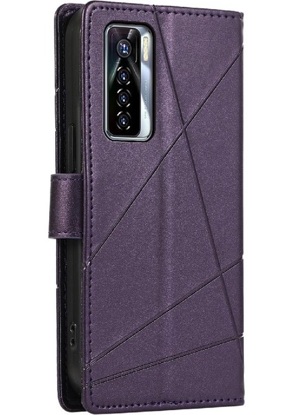 Bdt Shop Tecno Camon 17 Pro Darbeye Üç Kart Yuvaları Kickstand Için Flip Case (Yurt Dışından)