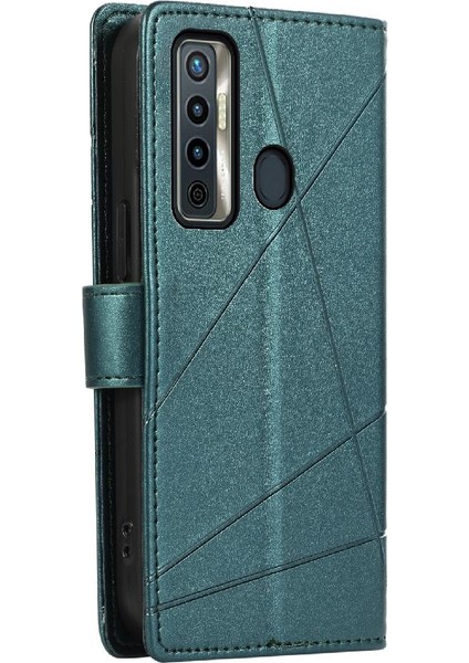 Tecno Camon 17 Darbeye Kickstand Üç Kart Yuvaları Şok Için Flip Case (Yurt Dışından)