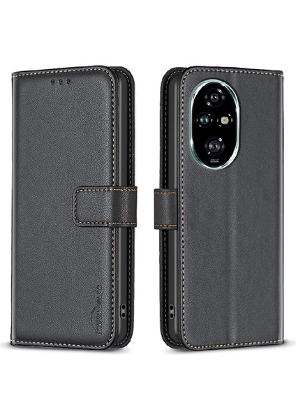 Onur Için Flip Case 200 Pro Deri Kılıf Cüzdan Iş Çoklu Kart Yuvası (Yurt Dışından)