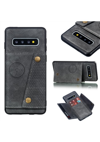 Samsung Galaxy S10 Buit Için Cüzdan Kılıf Demir Darbeye Koruyucu Kılıf (Yurt Dışından)