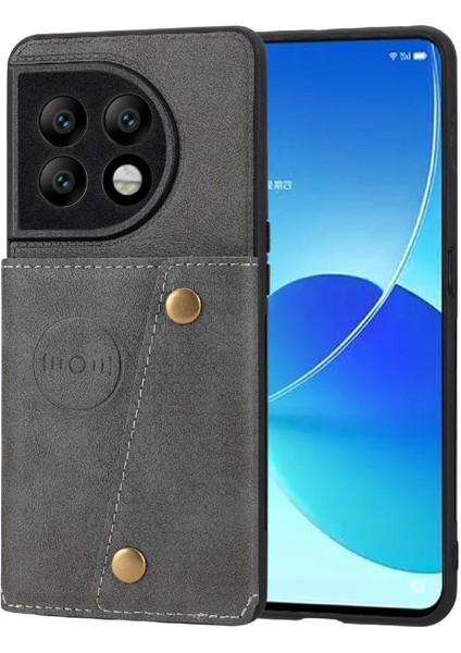 Oneplus 11 Buit Için Cüzdan Kılıf Demir Darbeye Dayanıklı Koruyucu Kart Tutucu (Yurt Dışından)