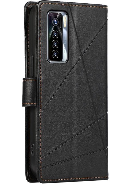 Bdt Shop Tecno Camon 17 Pro Darbeye Üç Kart Yuvaları Kickstand Için Flip Case (Yurt Dışından)