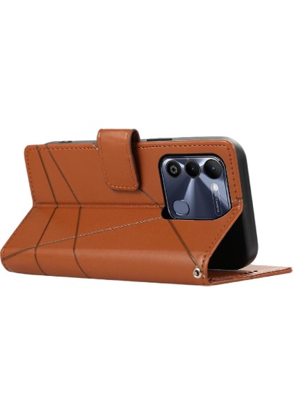 Tecno Spark 9 Için Flip Case Darbeye Kickstand Şok Emici Üç (Yurt Dışından)