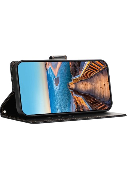Google Piksel 5 Için Flip Case Üç Kart Yuvaları Darbeye Şok Emici (Yurt Dışından)