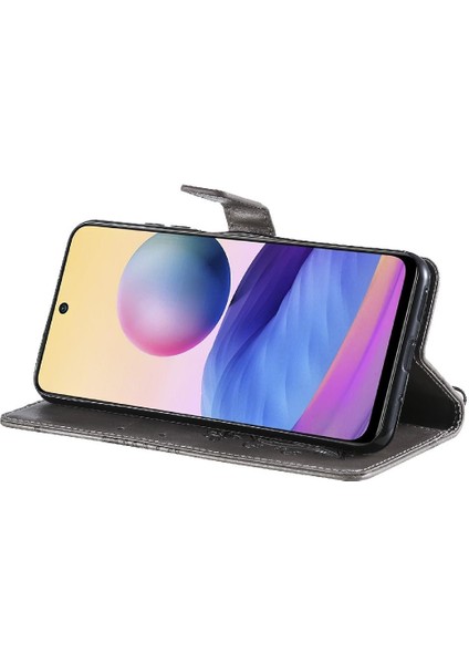 Xiaomi Redmi Not 10 5g Için Flip Case Kart Yuvası Standı ile Darbeye Çevir (Yurt Dışından)