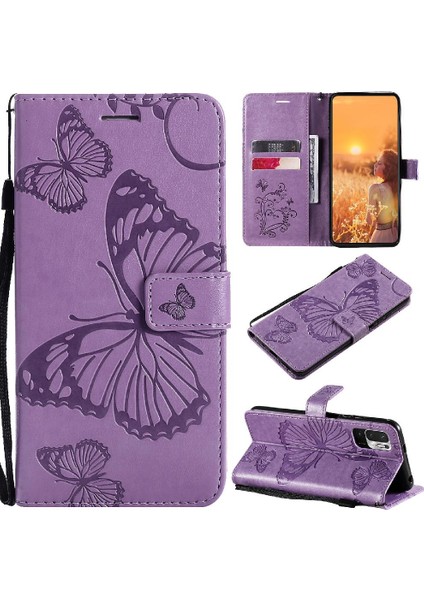 Xiaomi Redmi Not 10 5g Için Flip Case Kart Yuvası Standı ile Darbeye Çevir (Yurt Dışından)