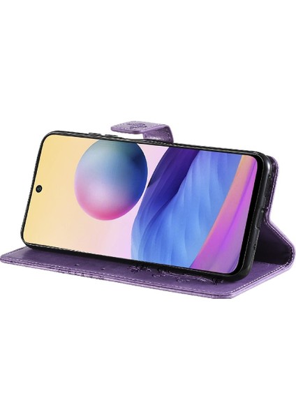 Xiaomi Redmi Not 10 5g Için Flip Case Kart Yuvası Standı ile Darbeye Çevir (Yurt Dışından)