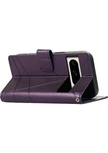 Google Pixel 8 Pro Için Flip Case Üç Kart Yuvaları Şok Emici (Yurt Dışından)