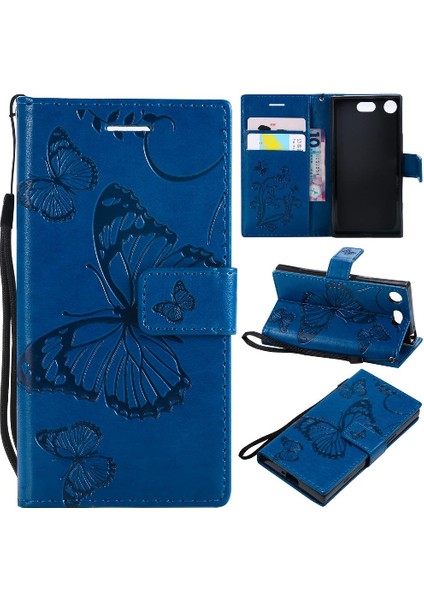 Sony Xperia Xperia Kompakt Pu Deri Flip Case Kickstand Darbeye (Yurt Dışından)