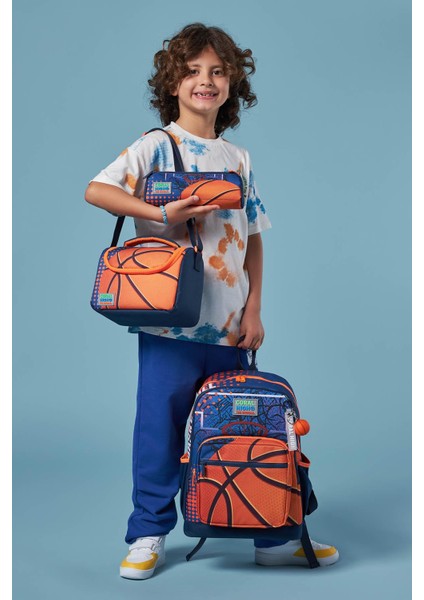 Kids Turuncu Lacivert Basketbol Desenli 3’lü Okul Çanta Seti SET0123766 fiyatları