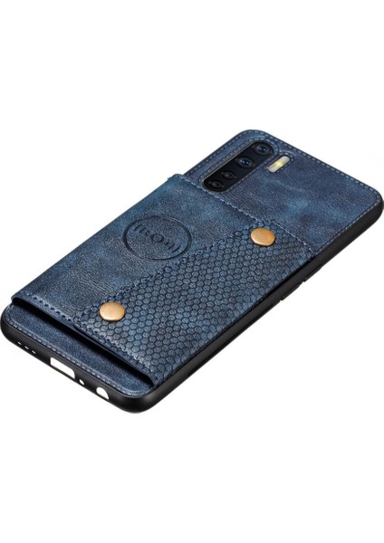 Oppo F15 Darbeye Koruyucu Cüzdan Kılıf Için Cüzdan Kılıf Kickstand Buit (Yurt Dışından)