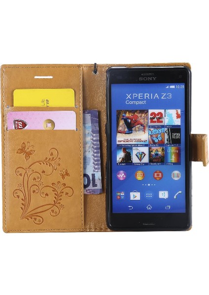 Bdt Shop Sony Xperia Z3 Mini Pu Deri Darbeye Kapak Için Flip Case Manyetik (Yurt Dışından)