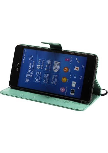 Sony Xperia Z3 Için Flip Case Kart Yuvası Standı ile Manyetik Kapak Pu Flip (Yurt Dışından)