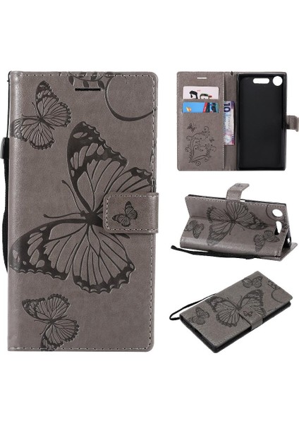 Sony Xperia Xperia Için Kart Yuvası Standı ile Flip Case Kickstand Pu (Yurt Dışından)