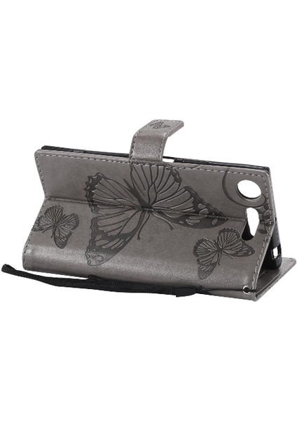 Sony Xperia Xperia Için Kart Yuvası Standı ile Flip Case Kickstand Pu (Yurt Dışından)