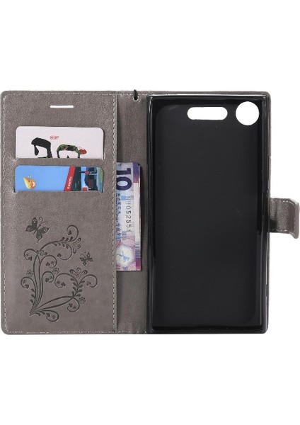 Sony Xperia Xperia Için Kart Yuvası Standı ile Flip Case Kickstand Pu (Yurt Dışından)