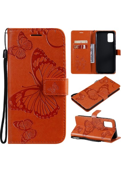 Samsung Galaxy A02S Manyetik Kapak Flip Kickstand Pu Deri Için Flip Case (Yurt Dışından)