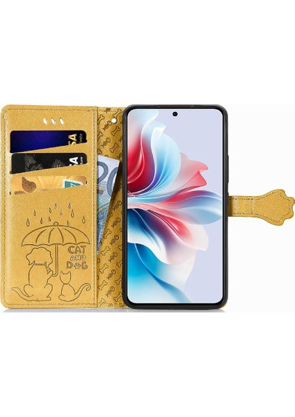 Oppo Için Kılıf Oppo 11 F 5g Kısa Kayış Kapak Çevirin Karikatür Hayvanlar Deri (Yurt Dışından) modelleri
