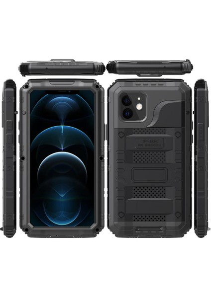 Iphone 12 Için Su Geçirmez Kılıf 12FT Askeri Darbeye Dayanıklı IP68 Su Geçirmez (Yurt Dışından)