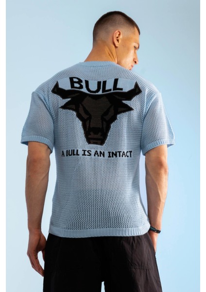 Boğa Figürlü Delikli Triko Tişört fırsatları