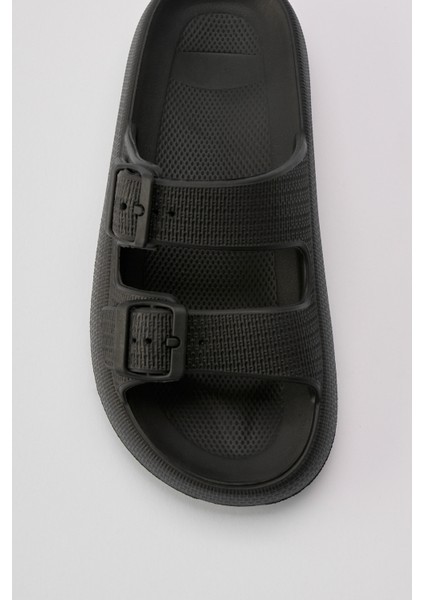 Leon Siyah Erkek Çift Tokalı Eva Plaj Terliği fırsatları