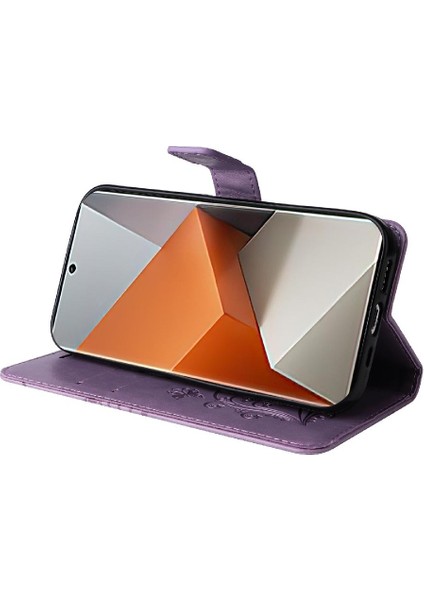 Xiaomi Redmi Not Için Kılıf 13 Pro Artı Kart Yuvası Standı ile Pu Deri (Yurt Dışından)