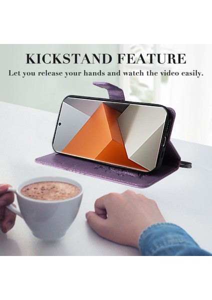 Xiaomi Redmi Not Için Kılıf 13 Pro Artı Kart Yuvası Standı ile Pu Deri (Yurt Dışından)