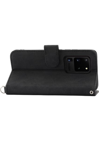 Samsung Galaxy S20 Ultra Kabartmalı Bileklik Çoklu Kredi Için Flip Case (Yurt Dışından) modelleri