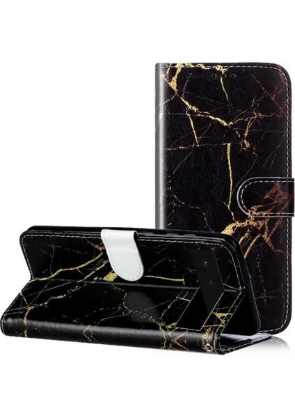 Google Piksel 6 Tam Koruma Için Flip Case Mermer Desen Manyetik Pu (Yurt Dışından)