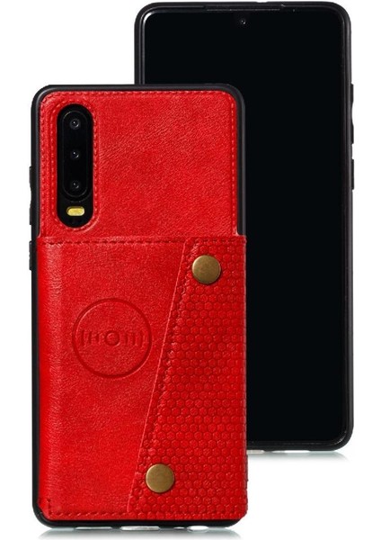 Huawei P30 Cüzdan Kılıf Buit Için Cüzdan Kılıf Demir Kart Tutucu Kickstand (Yurt Dışından) fırsatları