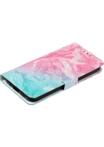 Samsung Galaxy S24 Manyetik Kart Yuvaları Tutucu Mermer Desen Için Flip Case (Yurt Dışından) modelleri